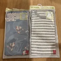 UNIQLO 半袖　ベビー肌着 ボディスーツ　80サイズ 2枚セット