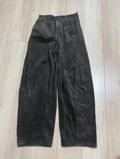 コーデュロイ バレルレッグパンツ