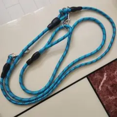 【新品】ハンズフリー犬用リード 反射材付き 調節可能クロスボディロープ 肩掛け式のサムネイル