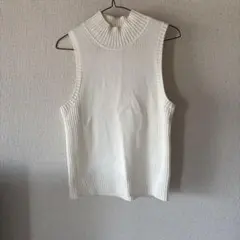 GAP ノースリーブ ニット ホワイト ベスト