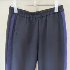 【ジーユー】サイドラインジョガーパンツ ネイビー M ウエストゴム テーパード