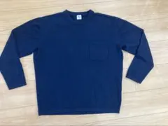エディフィス　カシミア100% ニット　ネイビー　ポケットのサムネイル