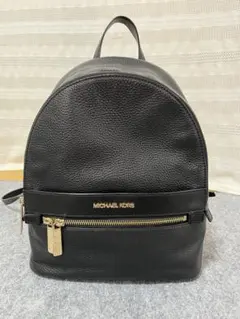MICHAEL KORS 黒 本革レザー リュック　ミディアム