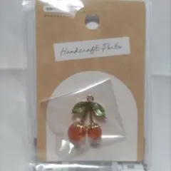 オレンジチェリー型、りんご型メタルチャーム