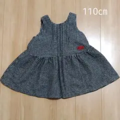 千鳥柄　BeBe　110㎝　ワンピース　冠婚葬祭　女の子