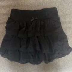 SHEIN フリルスカート レース ブラック