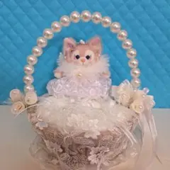 リーナベル　ぬいぐるみ　リングピロー　ウエディング　ハンドメイドかご