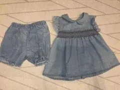 デニム　セットアップ　70cm 80cm