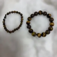 16ミリと6mmタイガーアイ ブレスレット 2点セット