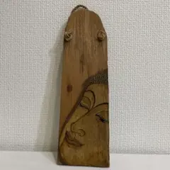 インドネシア製 木製仏像アート壁掛け