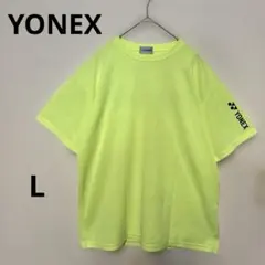 YONEX ヨネックス Tシャツ ゲームシャツ【L】蛍光イエロー ×ネイビー