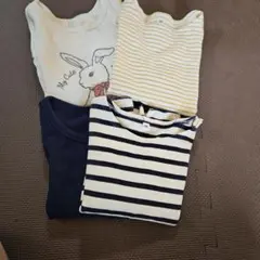 無印　長袖Tシャツ 100サイズ ストライプ ボーダー