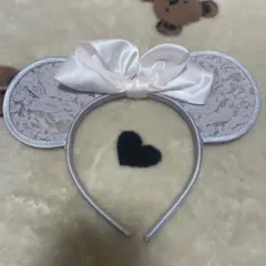 ミッキー型カチューシャ ホワイト