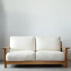 無印良品/MUJI 2人掛けソファ オーク材フレーム