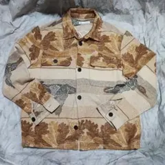 ZARA GEOMETRIC JACQUARD OVERSHIRT ジャケットのサムネイル