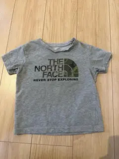THE NORTH FACE キッズ Tシャツ カモフラロゴ グレー