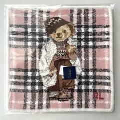ラルフローレン ポロベア シェニール織ハンカチ ピンク　新品タグ付き