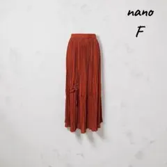 nano universeナノユニバース プリーツロングスカート F テラコッタのサムネイル