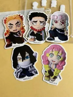 鬼滅の刃 みに隊士 ダイカットステッカー　5枚　ケース　セット