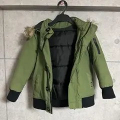130㎝★ブリーズbreeze中綿コートブルゾン★ダウンジャケットカーキグリーン