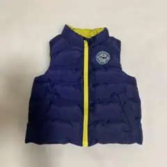 Noeil aime BeBe 中綿ベスト 90cm ネイビー イエロー