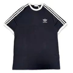 adidas originals スリーストライプス Tシャツ 黒 L リンガー