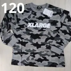 新品　120cm　ラージキッズ　カモフラ柄　ロンT　長袖カットソー