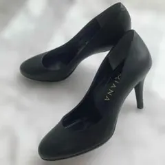 美品　DIANA ダイアナ パンプス　ブラック　22.5 ヒール　黒　フォーマル