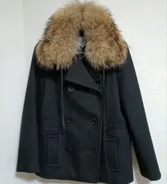 ビューティーアンドユース ユナイテッドアローズ ファー付き ウール ピーコート