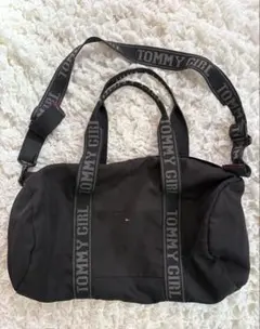 TOMMY GIRL ブラック ボストンバッグ