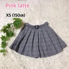 【キッズ 150㎝】Pink latte チェック柄 スカート風キュロット XS