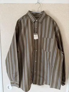 RODEOCROWNS☆ブラウン系ストライプ 長袖シャツ 未使用タグ付き