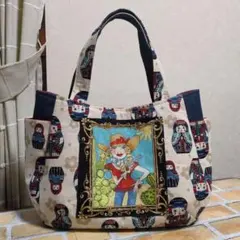 ロラライハリス·カウガール✩トートバッグ✩マトリョーシカ✩デニム