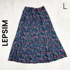 【LEPSIM】L 総柄 ロングスカート レプシィム