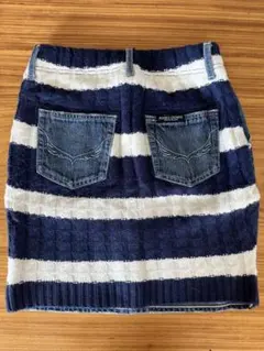 RODEO CROWNS ストライプデニムタイトスカート