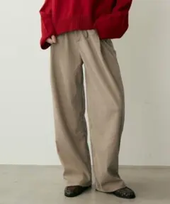 Clum コーデュロイ タックワイドパンツ