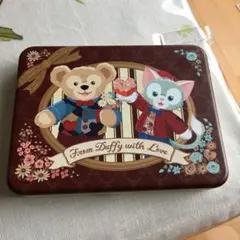 ディズニー　ダッフィー&ジェラトーニ缶
