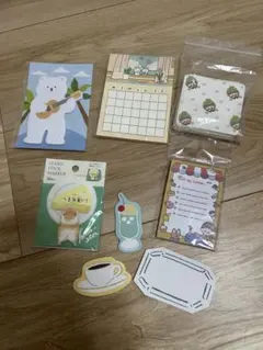 かわいい付箋 メモ帳 などまとめ売り シロクマ ハムスター