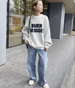 Spick and Span ダブルジャガードロゴニットプルオーバー