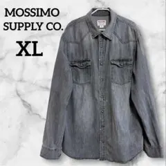 MOSSIMO SUPPLY CO. 【XL】ダークグレーダンガリーシャツ 厚め