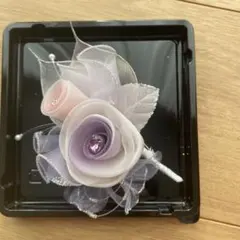 卒業式、入学式に　ローズコサージュ ラベンダー ピンク