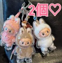 2個♡　イニシャルラブブ 保護　 PIN FOR LOVE ラブブ　ミニ　ケース