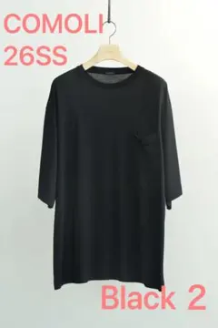 COMOLI 26SS サマーウール 半袖Tシャツ Black 2 新品未使用のサムネイル