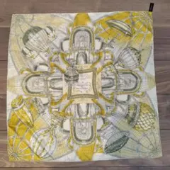 manipuri マニプリ シルクスカーフ モニュメントバルーン イエロー