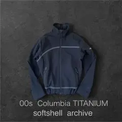 00s Columbia ソフトシェルジャケット 刺繍ロゴ 短丈 y2k