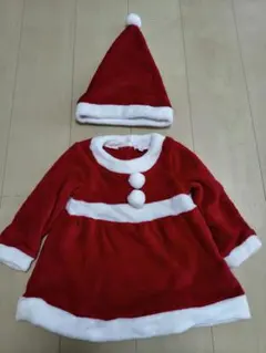 サンタコスチューム サイズ100 女の子用帽子付き
