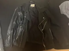 GRAY ブラック ライダースジャケット XL