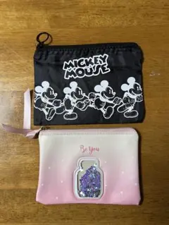 ミッキーマウス&ピンクポーチ 2点セット