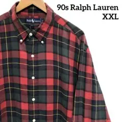 【在庫処分】90年代 Ralph Lauren チェックシャツ XXL 即完売