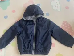 フード付きネイビーアウター 95cm リバーシブル